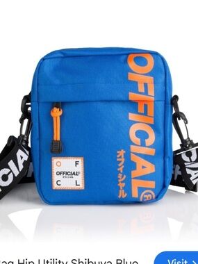 Official Blue and Orange Crossbody Bag for Men